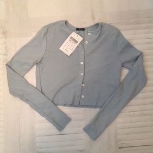 brandy button up sweater